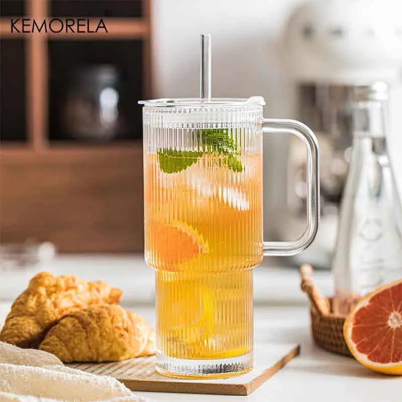 Handle Glass Tumbler Set (760ml ×2)