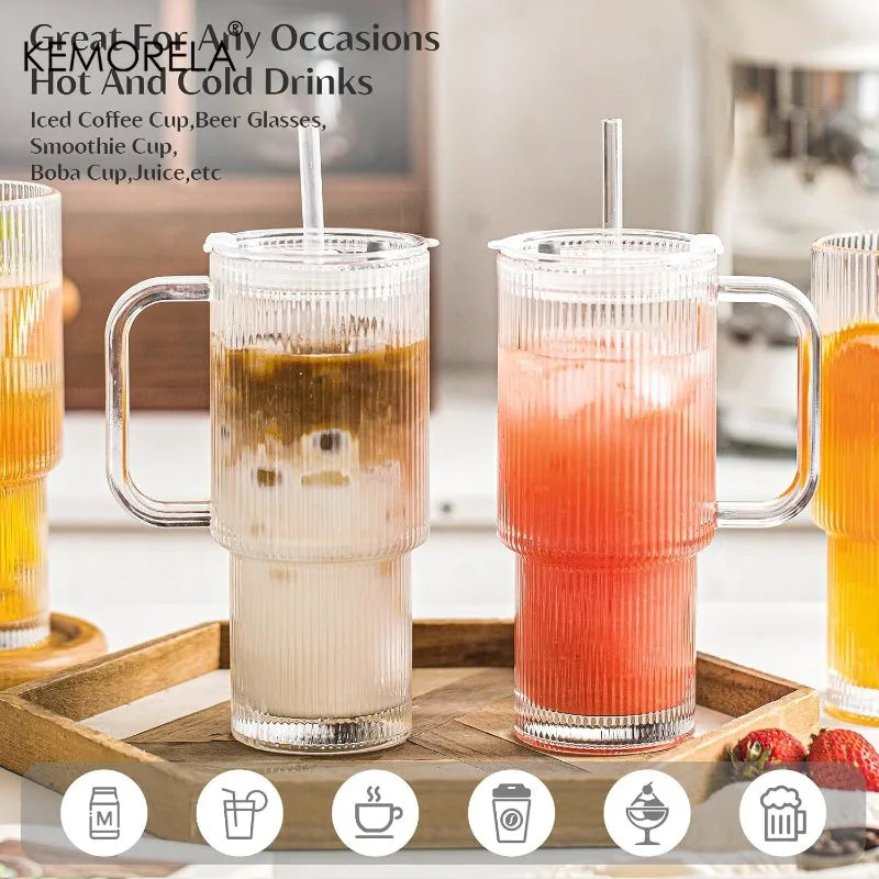 Handle Glass Tumbler Set (760ml ×2)